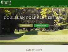 Tablet Screenshot of goulburngolfclub.com.au